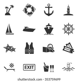 Cruise symbol for web icons
