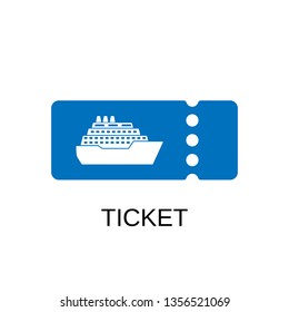 Cruise ticket icon. Cruise ticket symbol design. Stock - Vector illustration can be used for web