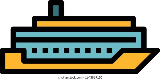 Cruise - Transportation icon set. High quality filled outline vector illustration for website and mobile application.