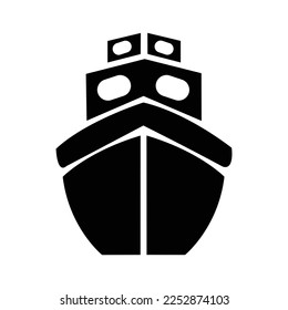 cruise transportation vehicle icon style vector illustration design in black and white