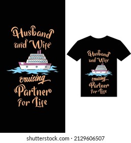 Vektor-Reisedesign-Vorlage für Kreuzfahrten, T-Shirt-Design, T-Shirt- und Bekleidungsdesign, Vektordesign.