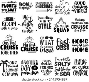 Cruise Vacation Word Art Set