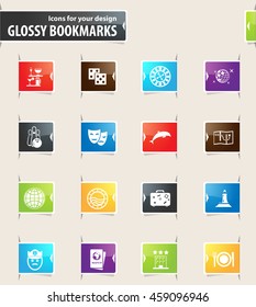 Cruise vector bookmark icons for your design