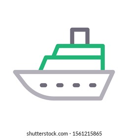 cruise vector colour flat icon 