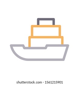 cruise vector colour flat icon 