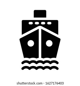 cruise vector glyph flat icon 