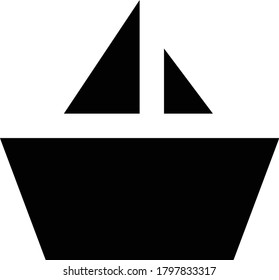 cruise vector glyph flat icon 