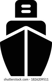 cruise vector glyph flat icon 