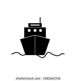 Cruise vector icon. Ship, transportation symbol. Flat vector sign isolated on white background. Simple vector illustration for graphic and web design.