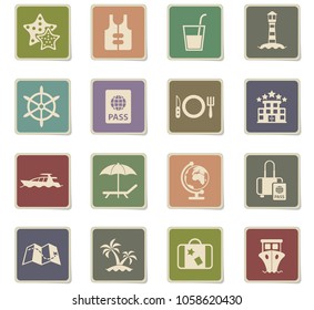 cruise vector icons for user interface design