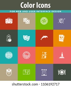 Cruise vector icons for user interface design
