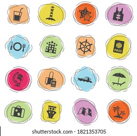 cruise vector icons for user interface design