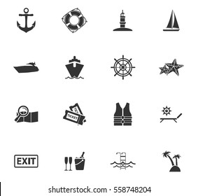 cruise vector icons for user interface design