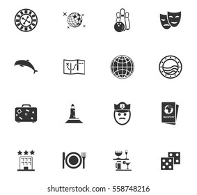 cruise vector icons for user interface design