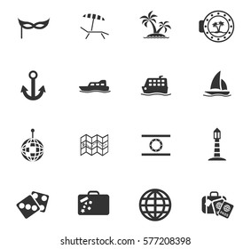 cruise vector icons for user interface design