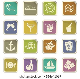 cruise vector icons for user interface design