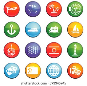 cruise vector icons for user interface design