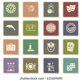 cruise vector icons for user interface design