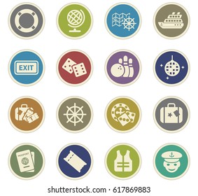 cruise vector icons for user interface design