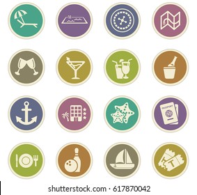 cruise vector icons for user interface design