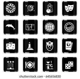 cruise vector icons for user interface design