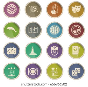 cruise vector icons for user interface design