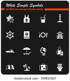 cruise vector icons for user interface design