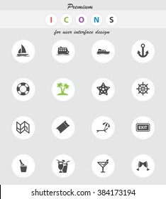 Cruise  vector icons for web sites and user interface