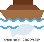 cruise Vector illustration on a transparent background. Premium quality symmbols. Line Color vector icons for concept and graphic design.