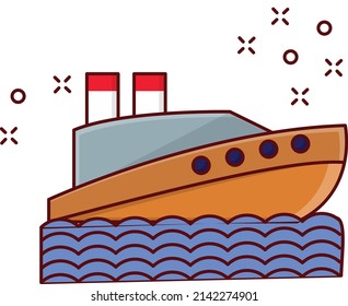 cruise Vector illustration on a transparent background.Premium quality symmbols. vector line flat  icon for concept and graphic design.