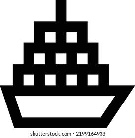 ilustración del vector de crucero en un fondo transparente.Símbolos de calidad premium.Iconos vectores de trazo para el diseño de conceptos y gráficos.