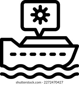 cruise Vector illustration on a transparent background. Premium quality symmbols. Thin line vector icons for concept and graphic design.
