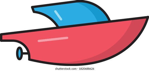 cruise vector line flat icon 