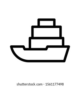 cruise vector thin line icon 