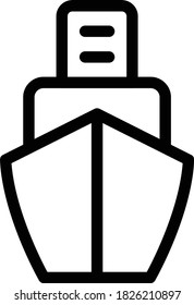 cruise vector thin line icon 