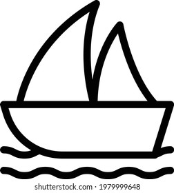 cruise vector thin line icon