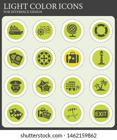 cruise web icons for user interface design