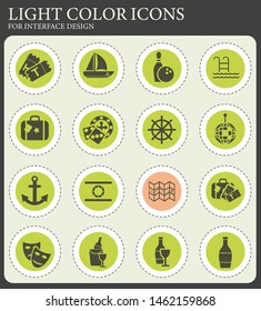 cruise web icons for user interface design