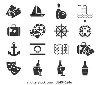 cruise web icons for user interface design