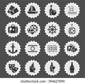 cruise web icons for user interface design