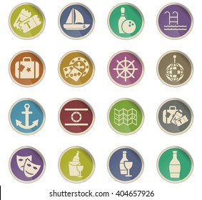 cruise web icons for user interface design