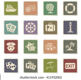 cruise web icons for user interface design