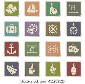 cruise web icons for user interface design