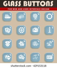 cruise web icons for user interface design