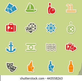 cruise web icons for user interface design