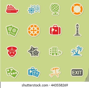 cruise web icons for user interface design