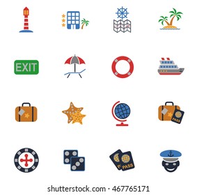 cruise web icons for user interface design