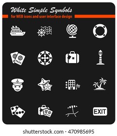 cruise web icons for user interface design