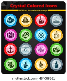 cruise web icons for user interface design