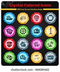 cruise web icons for user interface design